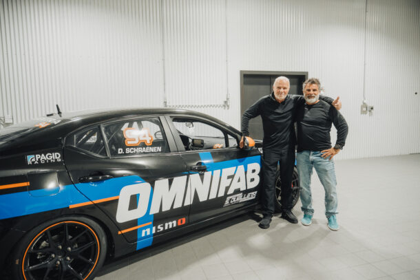 Didier Schraenen et Yvon Morel, fondateur et président d'Omnifab, lors de l'annonce de la commandite